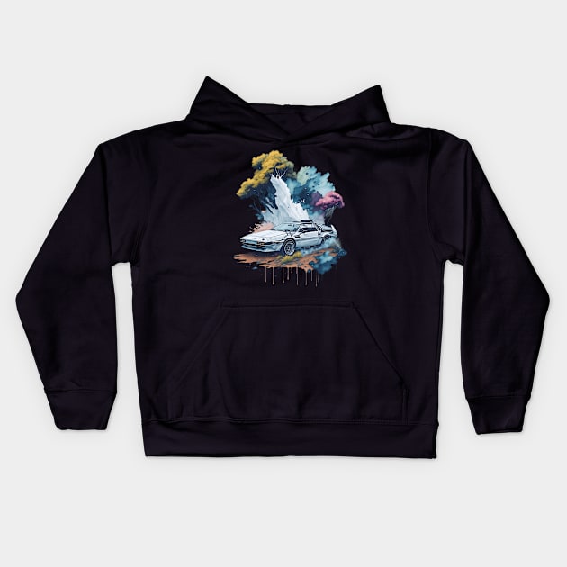 Summer Art DMC DeLorean Kids Hoodie by Shop Goods